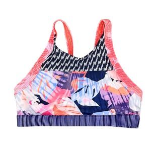 Athleta Girl Active Sports Bra Multicolor Floral‎ Print Athletic Top Kids L 12